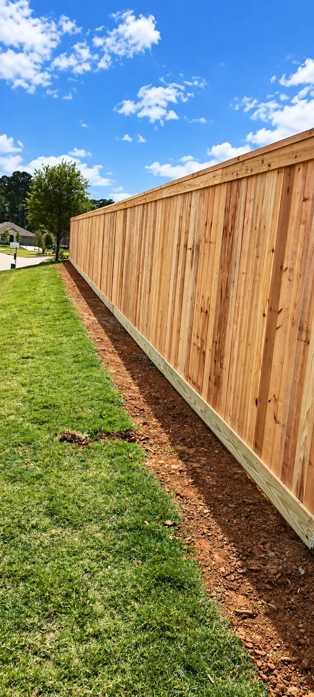 New Wood Privacy Fence